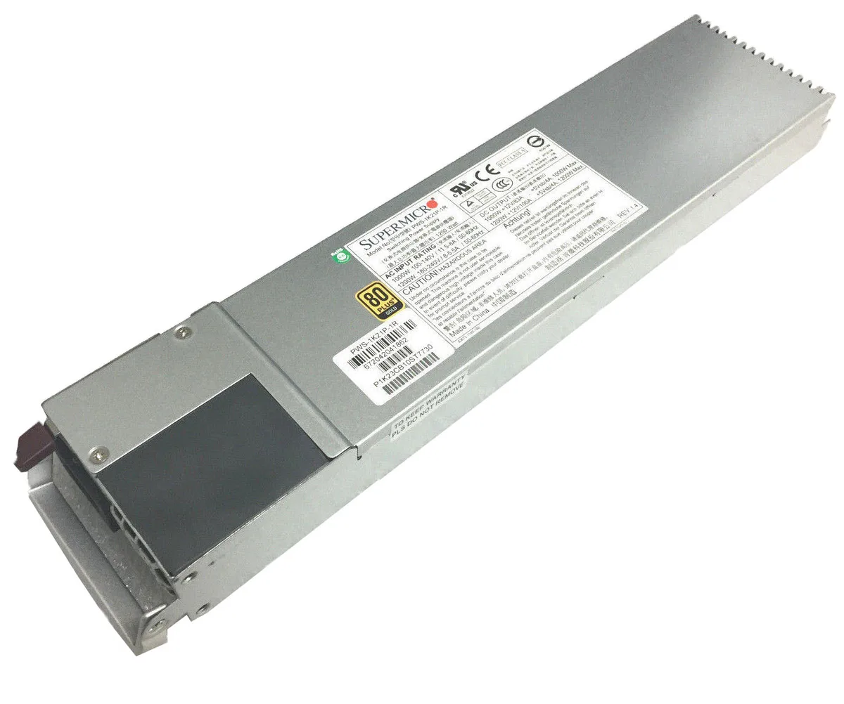 Supermicro Supermicro PWS-1K21P-1R 1200W 1U redundant server power supply — product photo