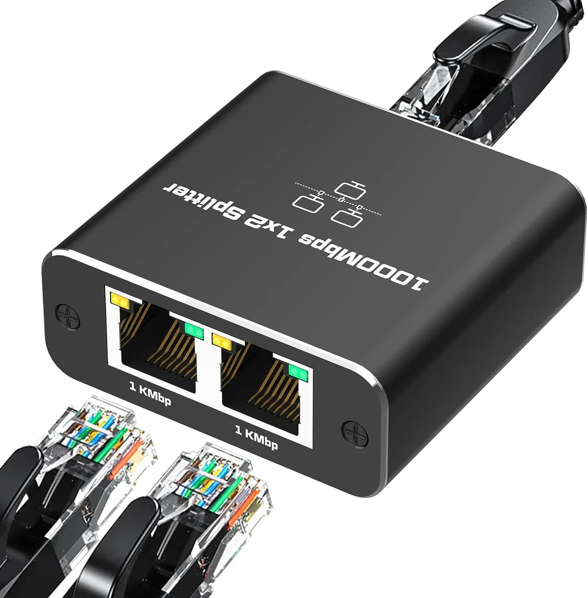 LUOM LUOM OZHW3 1-to-2 Gigabit RJ45 Splitter USB Powered — product photo
