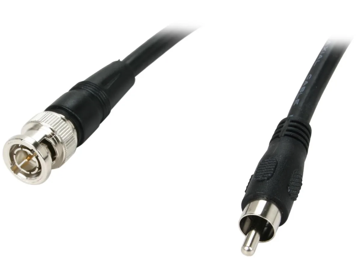 sakose sakose BNC/RCA-3K BNC to RCA cable 3 ft 75 ohm Male to Male Black — product photo