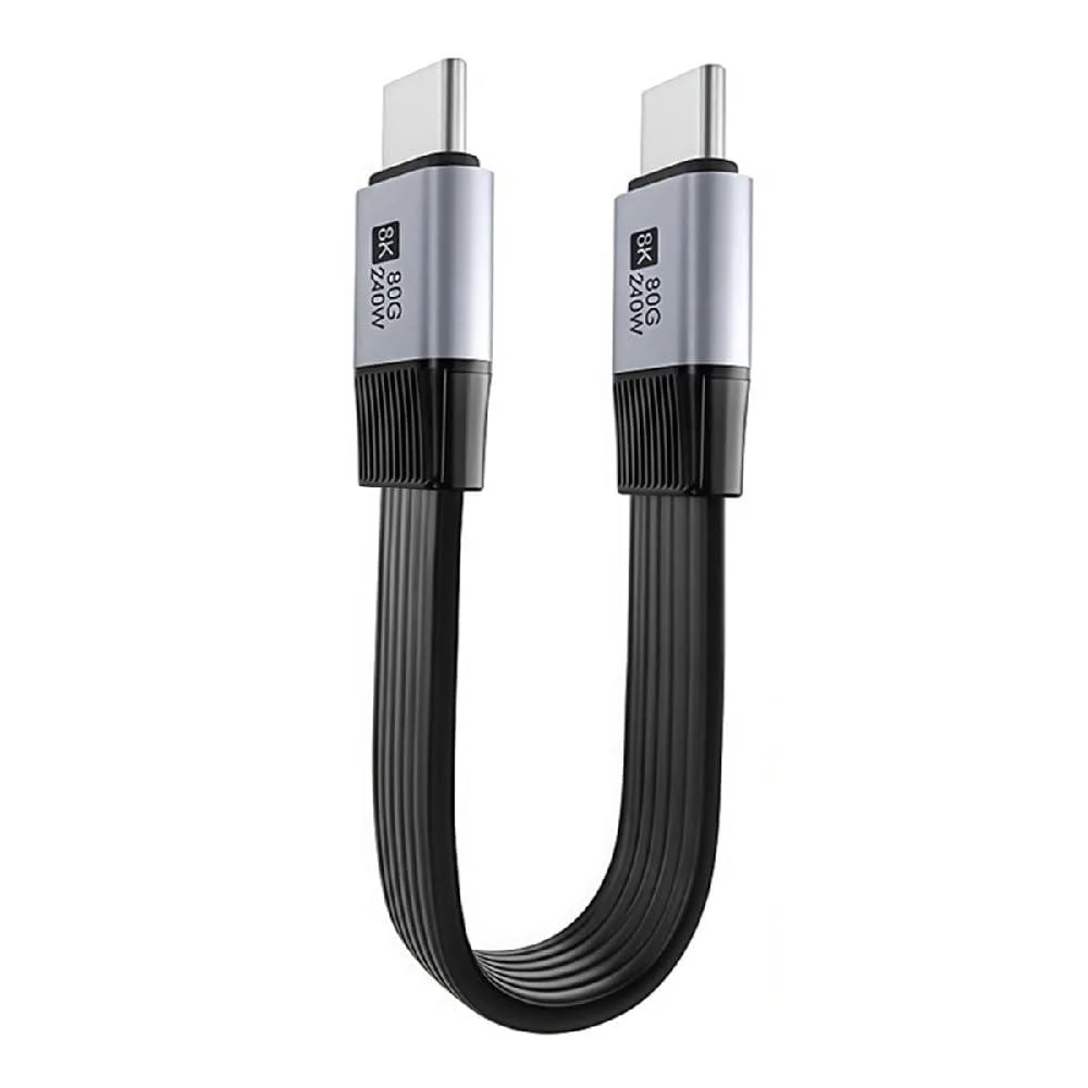 Fervit Fervit USB 5.0 80Gbps Flat Slim FPC Male to Male 240W 20cm usb cable — product photo