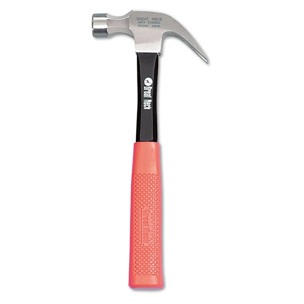 16oz claw hammer with orange fiberglass handle