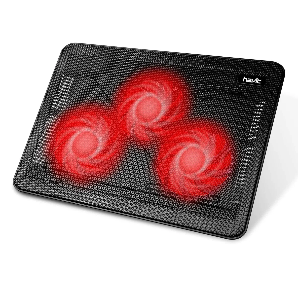 Havit Havit HV-F2056 15.6-17 Inch Laptop Cooling Pad 2 in 1 Accessory (Black+Red) — product photo