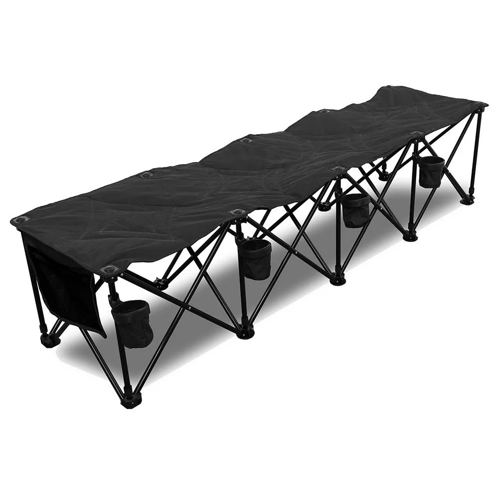 Vandue Corporation Vandue Corporation GoTEAM! 4 Seat Portable Folding Team Bench Black — product photo