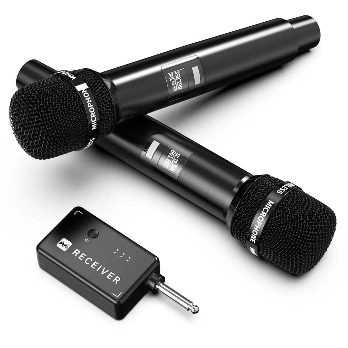 ECHOMUSSY YA-01 Wireless Microphone 2.4G 40H Black-a — product photo