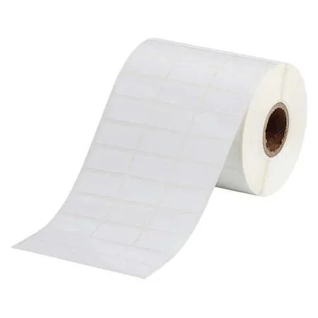 White glossy polyester label roll with aggressive adhesive