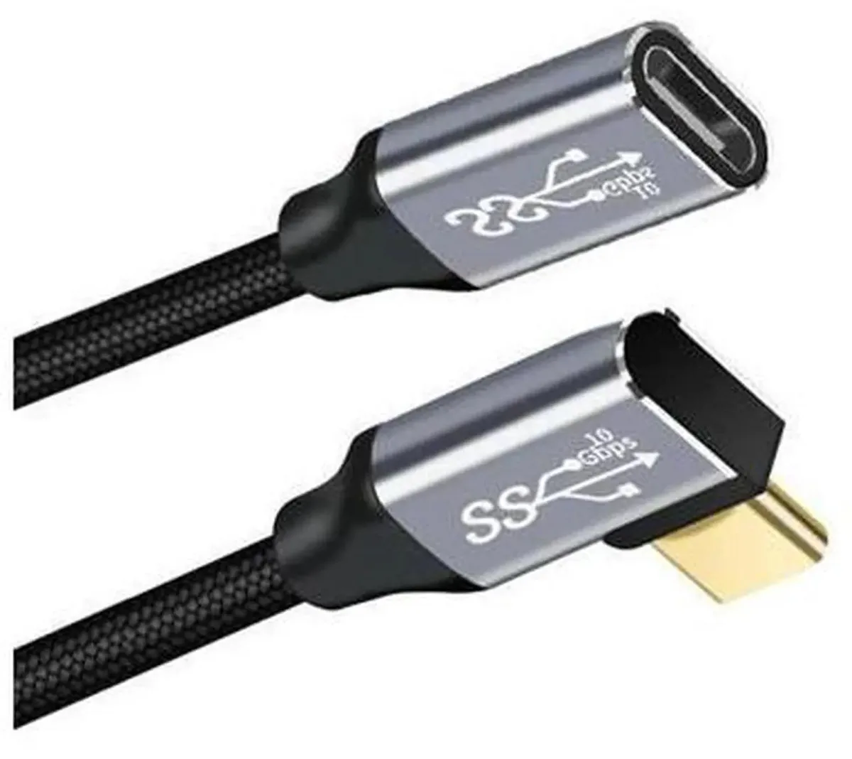 SMUGDESK SMUGDESK Left & Right Angled USB 3.1 Type-C Extension Cable 10Gbps 100W — product photo