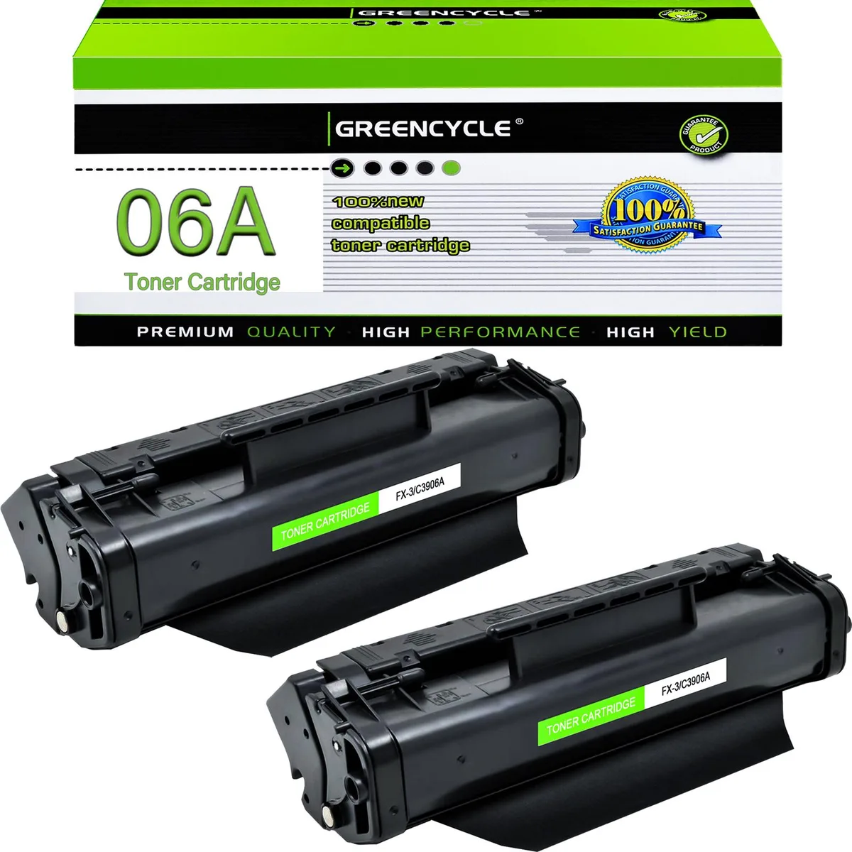 GREENCYCLE GREENCYCLE 06A Black Toner Cartridge 2 Pack — product photo