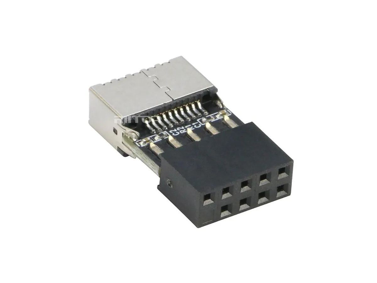 RIITOP RIITOP USB 2.0 9-pin to Type-E Key-A Female Internal Adapter — product photo