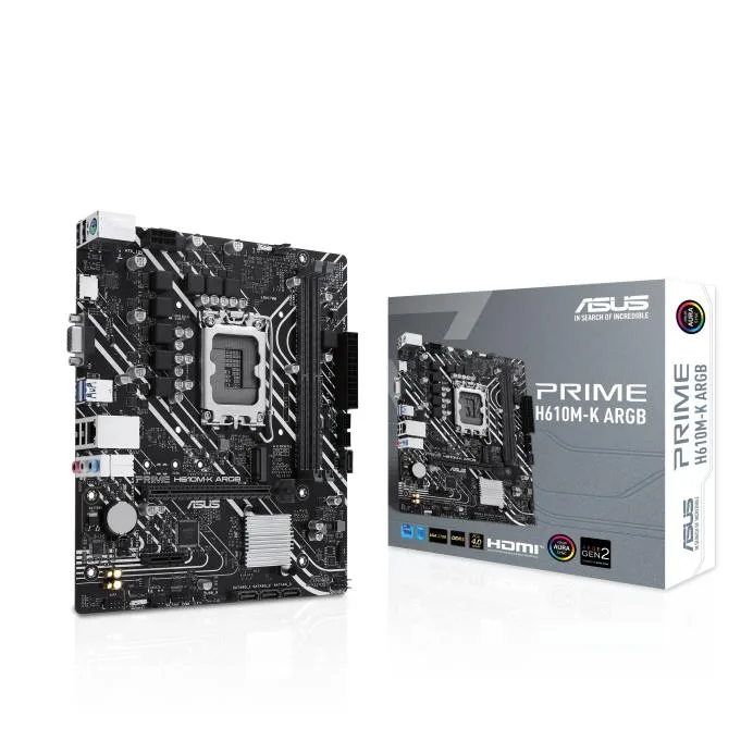 ASUS ASUS PRIME H610M-K ARGB Intel H610 LGA 1700 micro-ATX motherboard — product photo