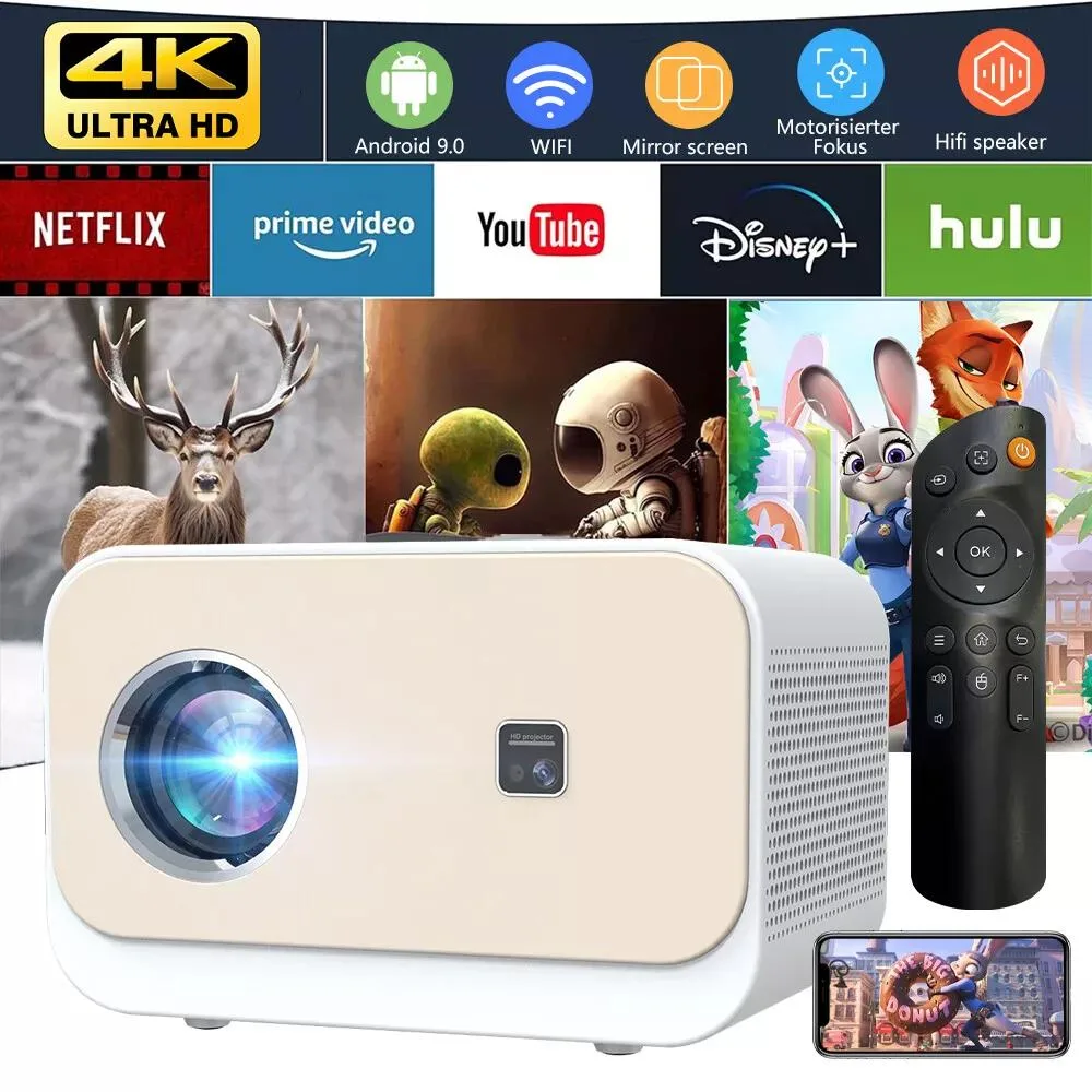 NShi NShi Mini Projector 20000 Lumen LED 1080P business projector — product photo