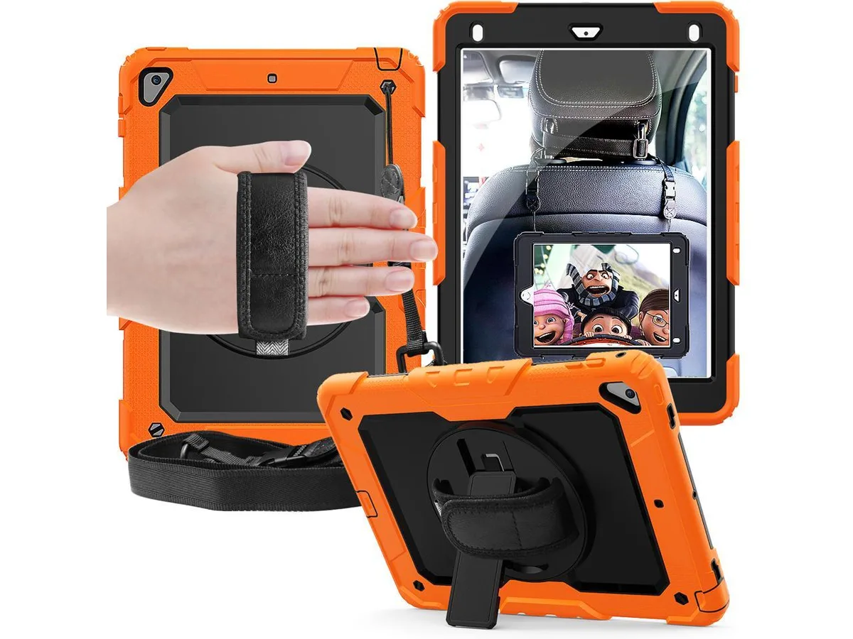 Werleo Werleo iPad 9.7" Case Orange 360° Stand Strap iPad 5th/6th Air 2 Pro 9.7 2017/2018 — product photo