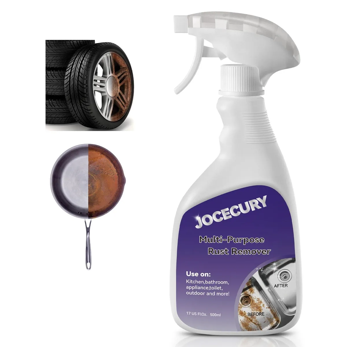 500 ml stainless steel rust remover spray bottle