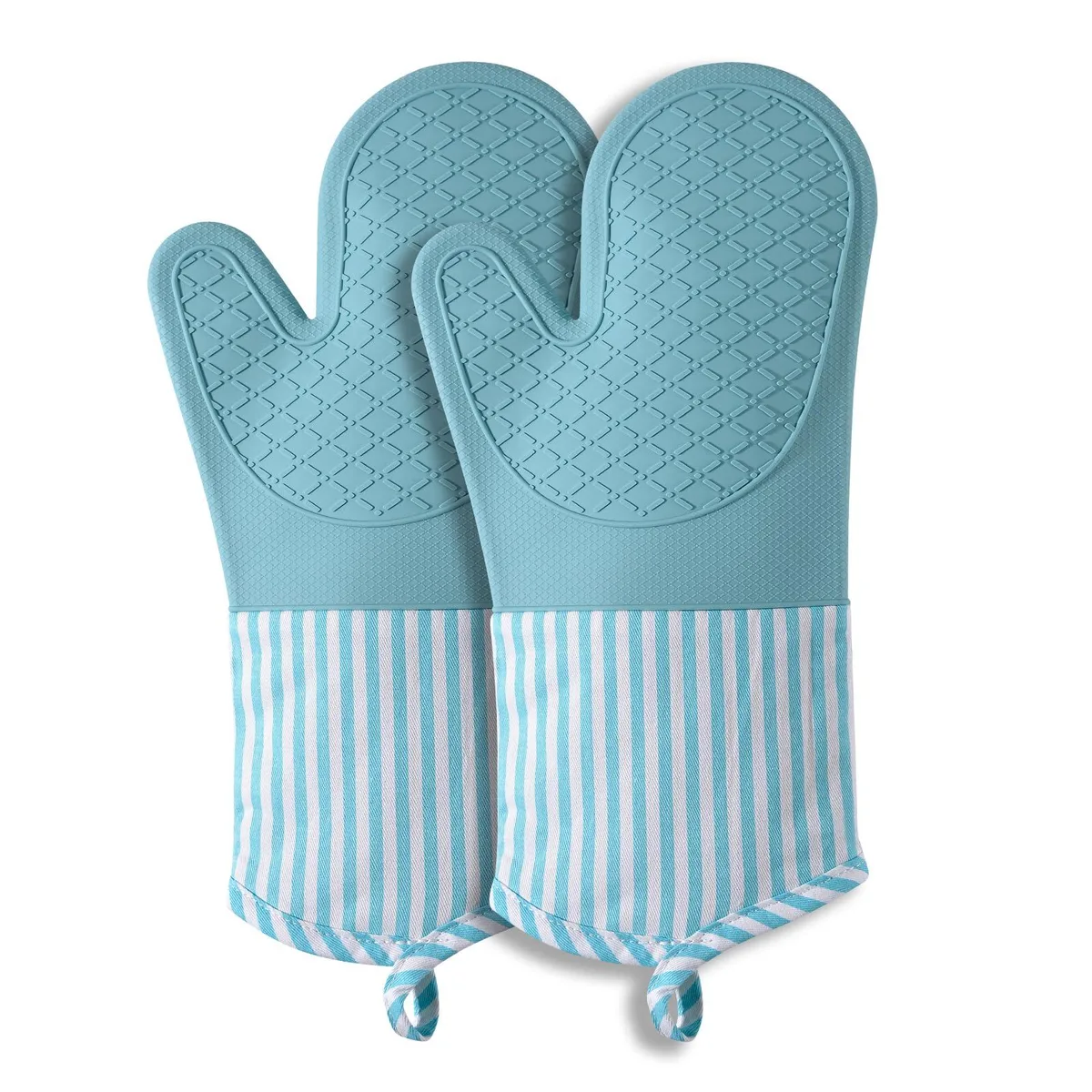  FunSiltasy 20inch-black silicone oven gloves 13.5in 484°F — product photo