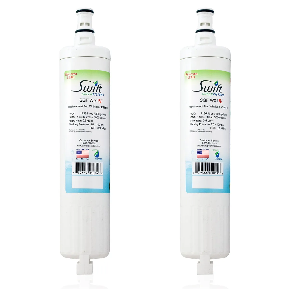 Swift Green Swift Green SGF-W01 water filtration 2 pack — product photo