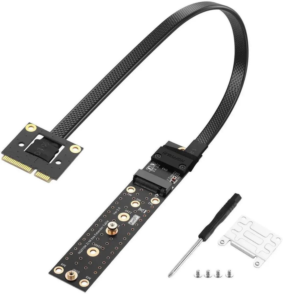 SMUGDESK SMUGDESK Mini PCIe to M.2 M-Key NVMe SSD Riser Cable — product photo
