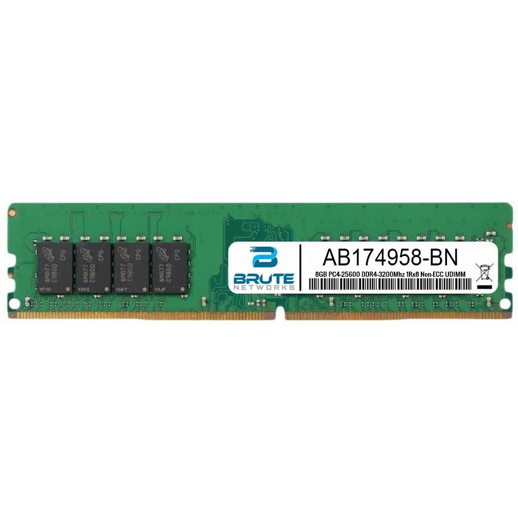 Brute Networks Brute Networks 8GB DDR4-3200 PC4-25600 1Rx8 Non-ECC UDIMM AB174958 — product photo