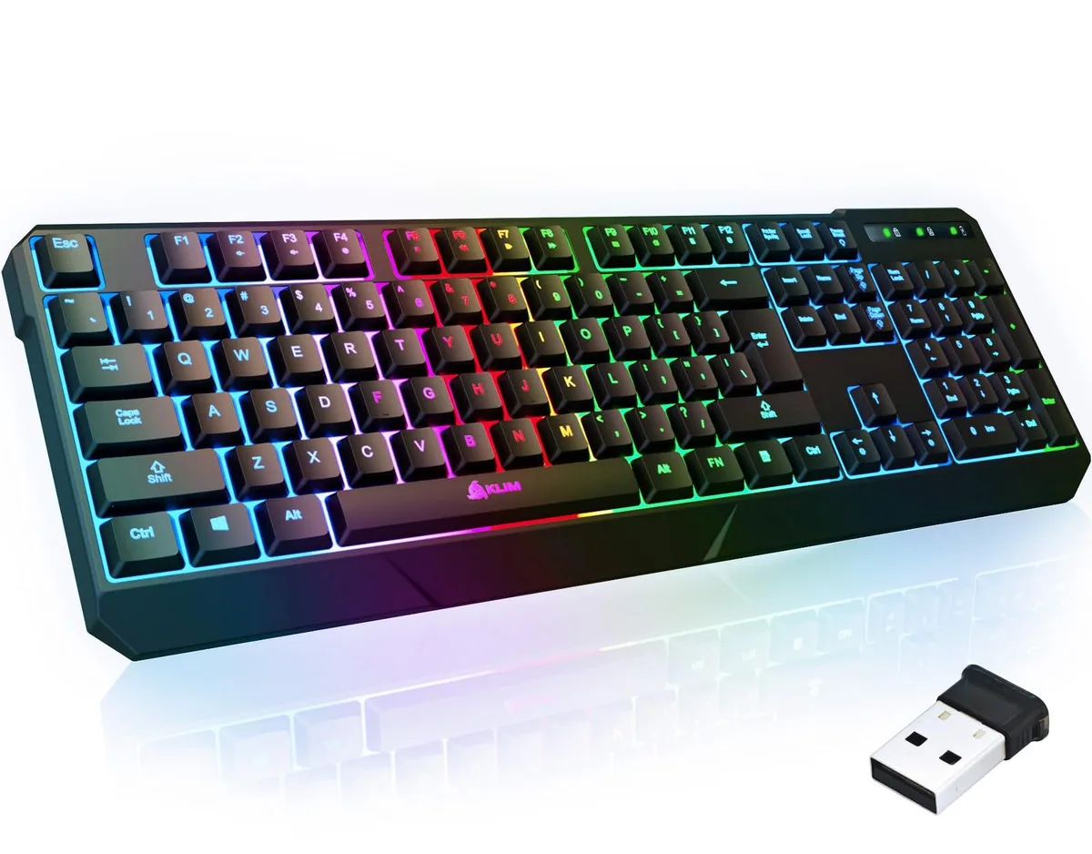  KLIM CHROMA WL905US wireless membrane gaming keyboard - Black — product photo
