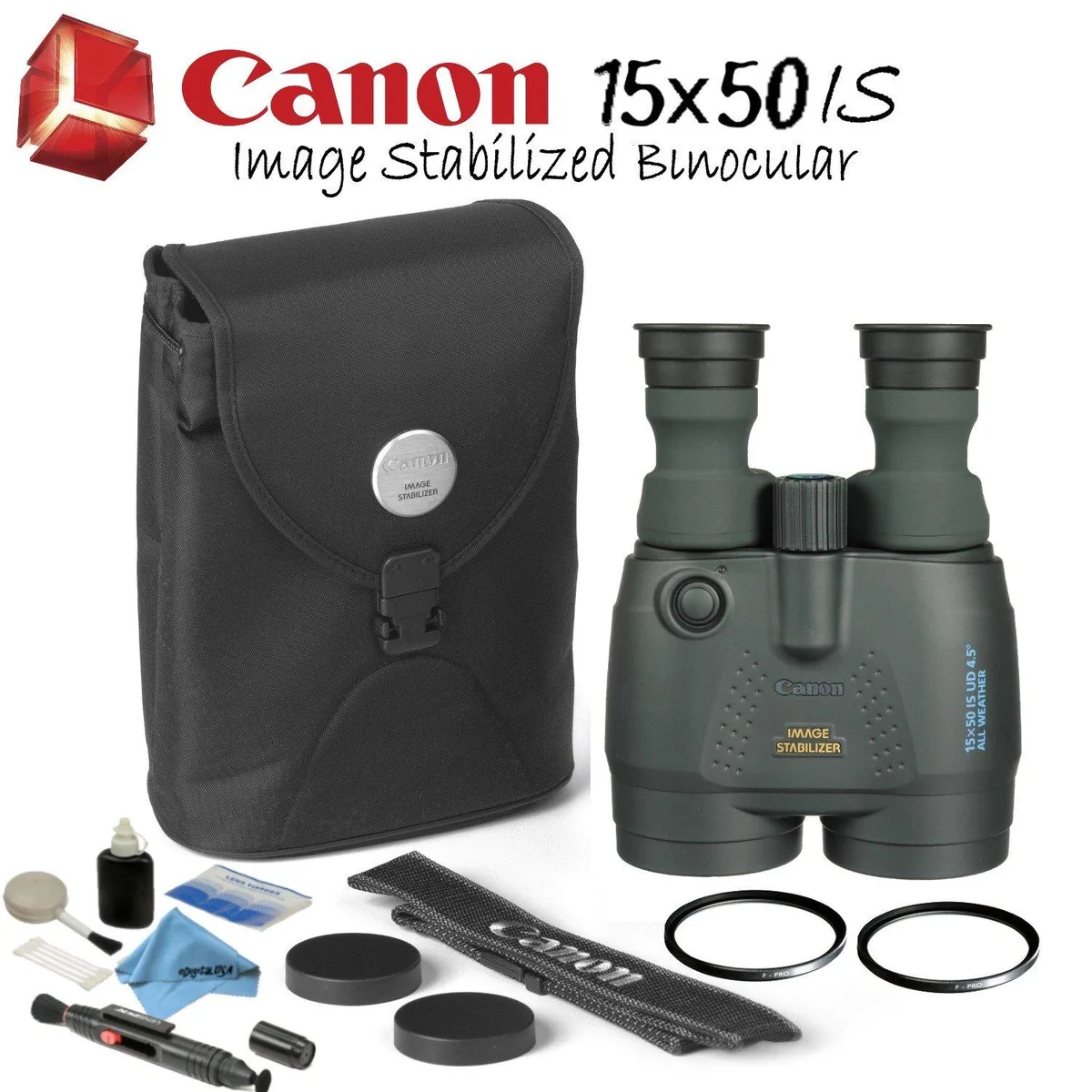Canon International Canon International 15x50 IS All-Weather Image Stabilized Binocular Starters Bundle — product photo
