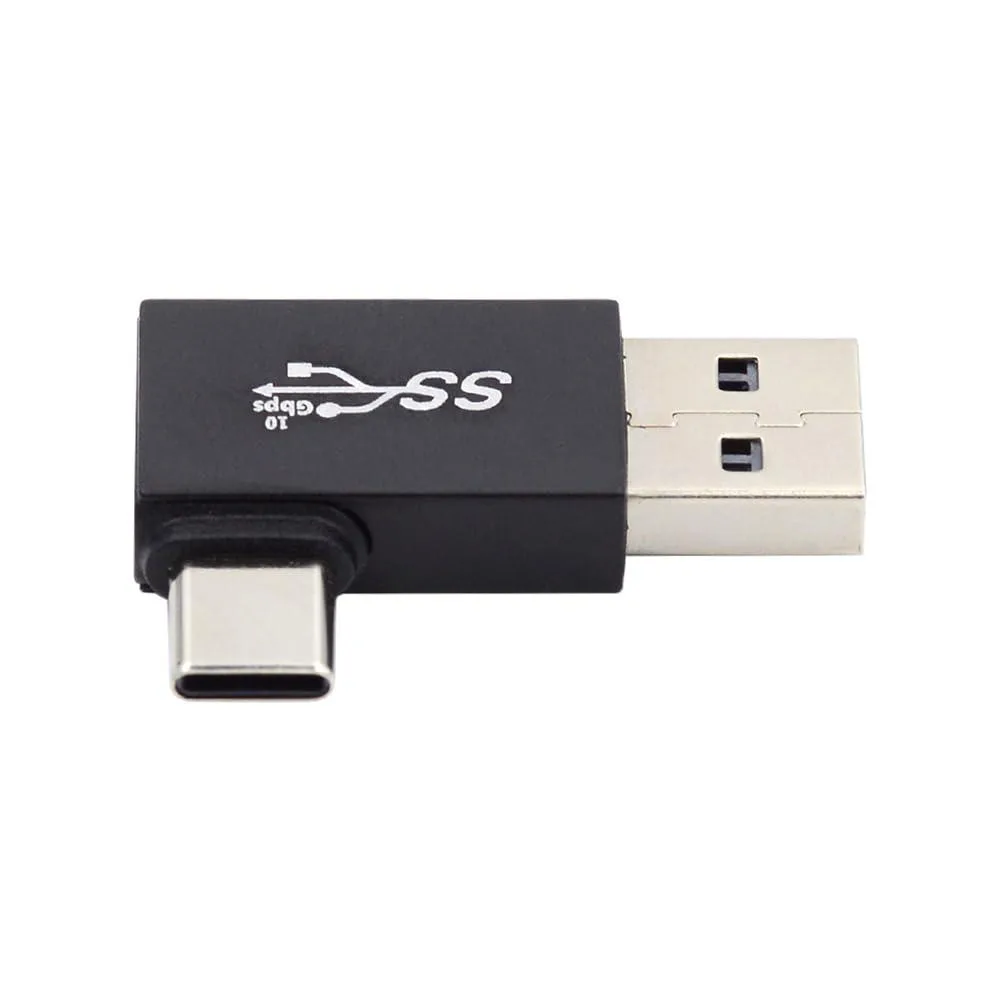 Fervit Fervit USB 3.0 Type A Male to USB 3.1 Type C Male 10Gbps 90 Degree Modular Adapter — product photo