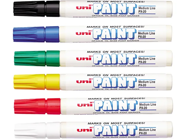 uni-ball uni-ball 63630 Uni-Paint PX-20 Oil-Based Medium Bullet Marker 6/Set — product photo