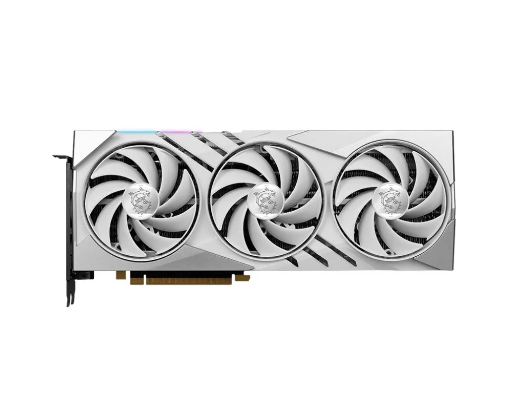 MSI MSI GeForce RTX 4070 Ti GAMING X SLIM WHITE 12G graphics card — product photo