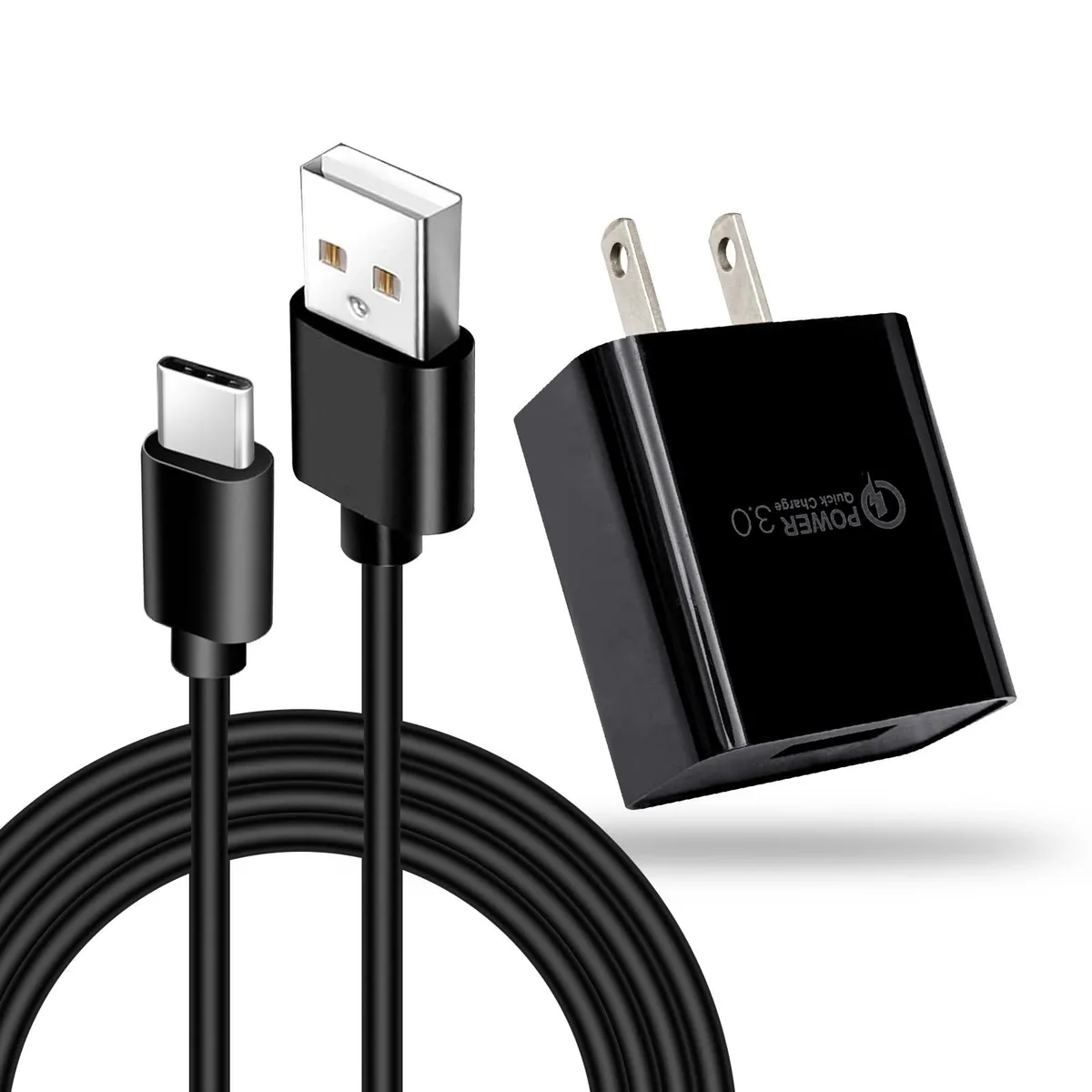 QCCQY TE-706 10ft 18W QC3.0 USB-C charger cable — product photo