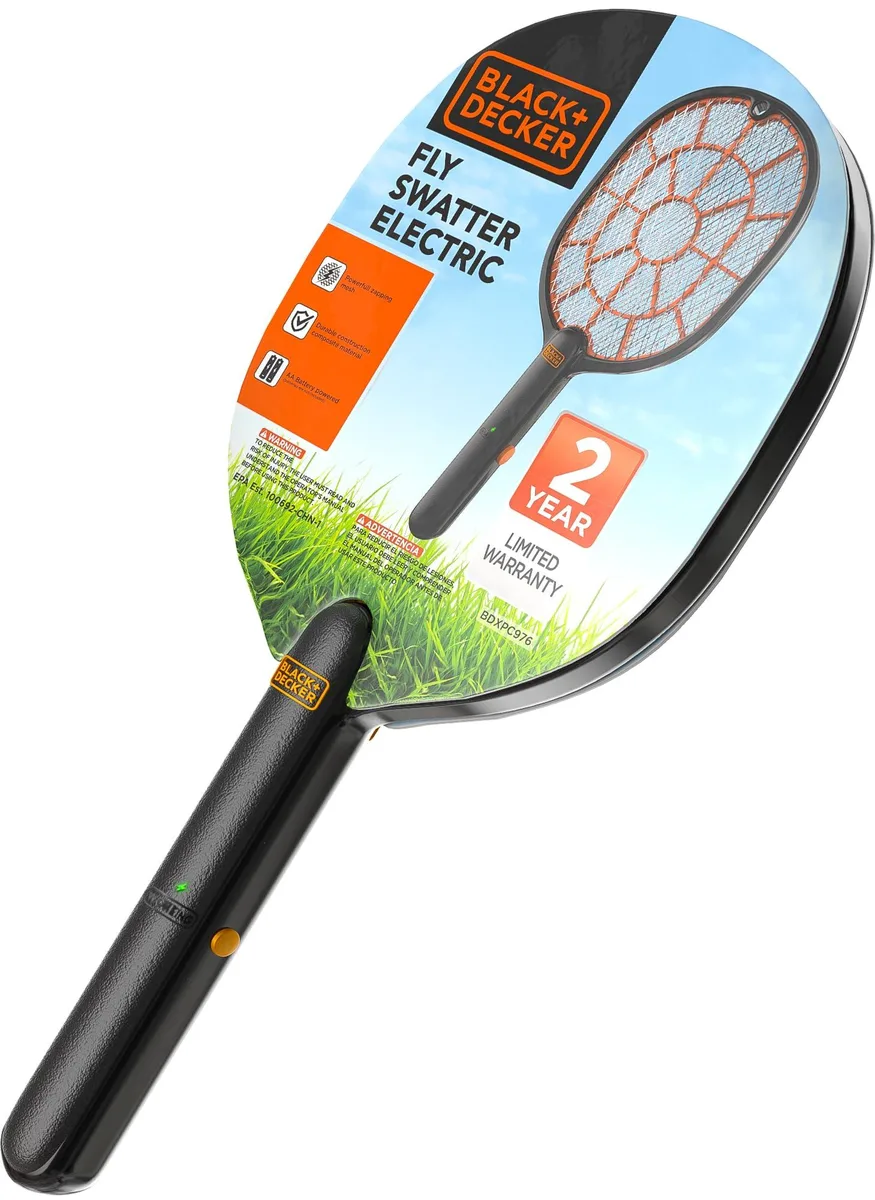 Bug Zapper Racket Electric Fly Swatter outdoor toy — product photo