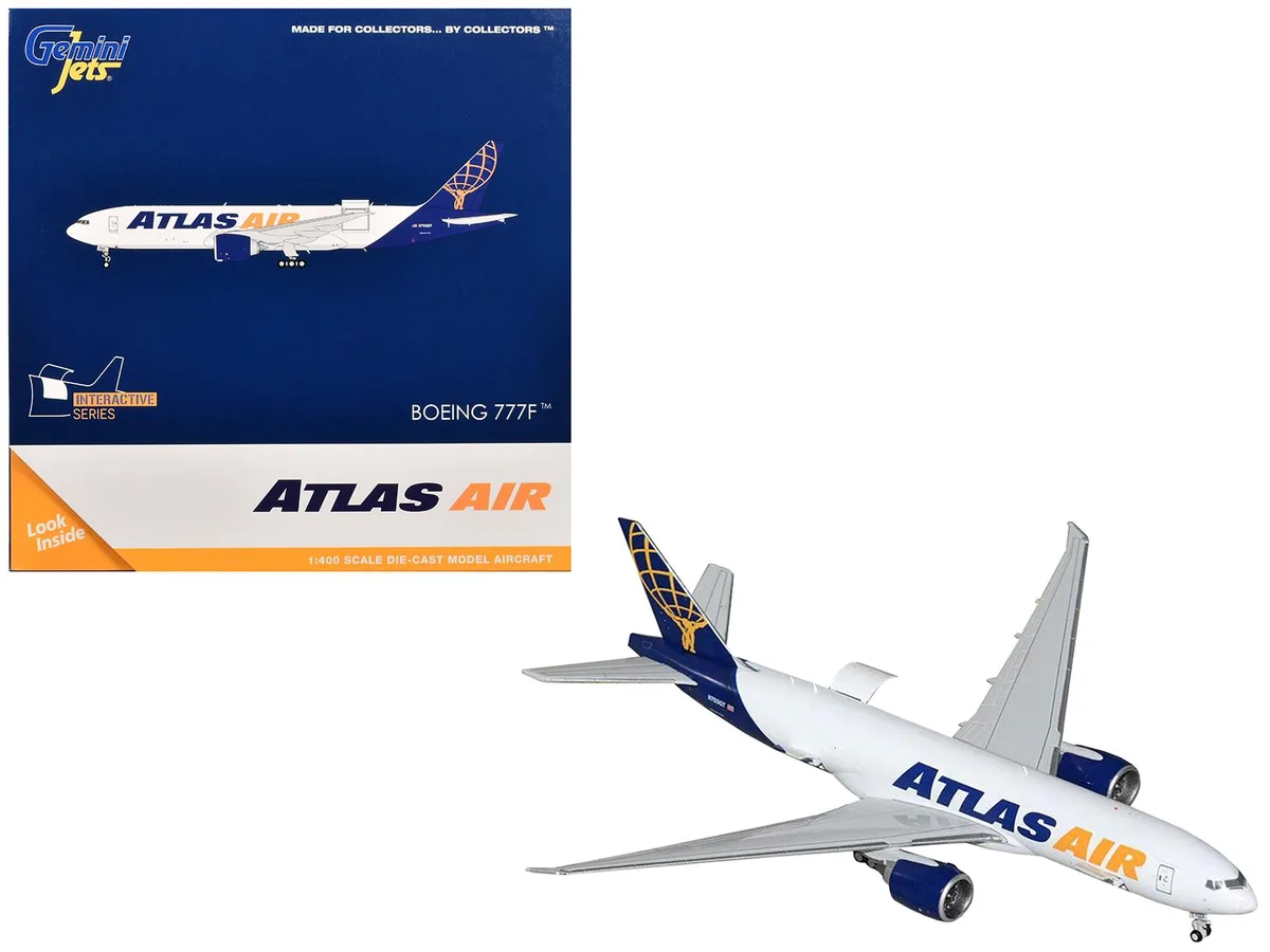 GeminiJets GeminiJets Boeing 777-200LRF Atlas Air N703GT 1/400 diecast hobby collectible — product photo