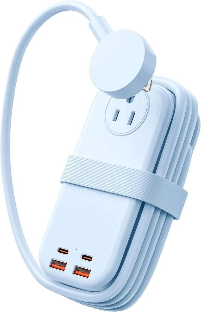 Orico Orico 100W 6-in-1 Power Strip 2AC 4USB Blue 5ft — product photo