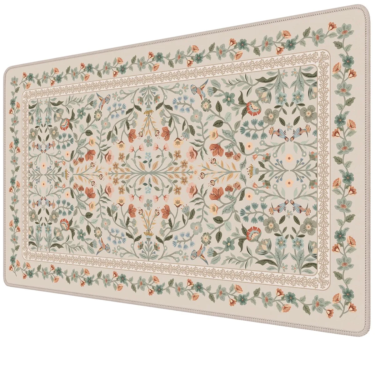  iCasso Aesthetic Flower Desk Pad 23.6 x 13.7 inches Beige — product photo