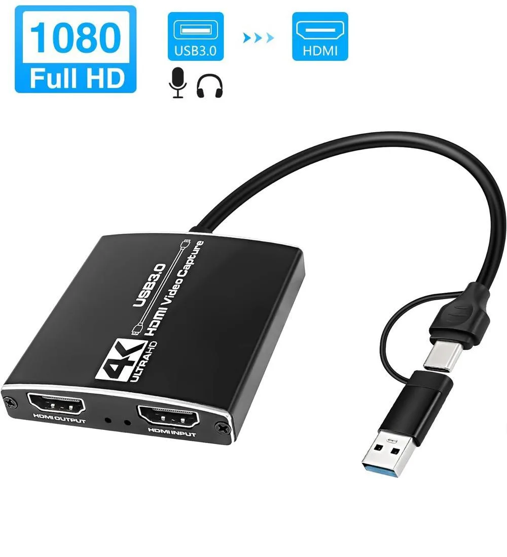 WRIARICH WRIARICH OZC3-3 4K@30Hz HDMI Capture Card USB 3.0/USB-C 1080p60 — product photo