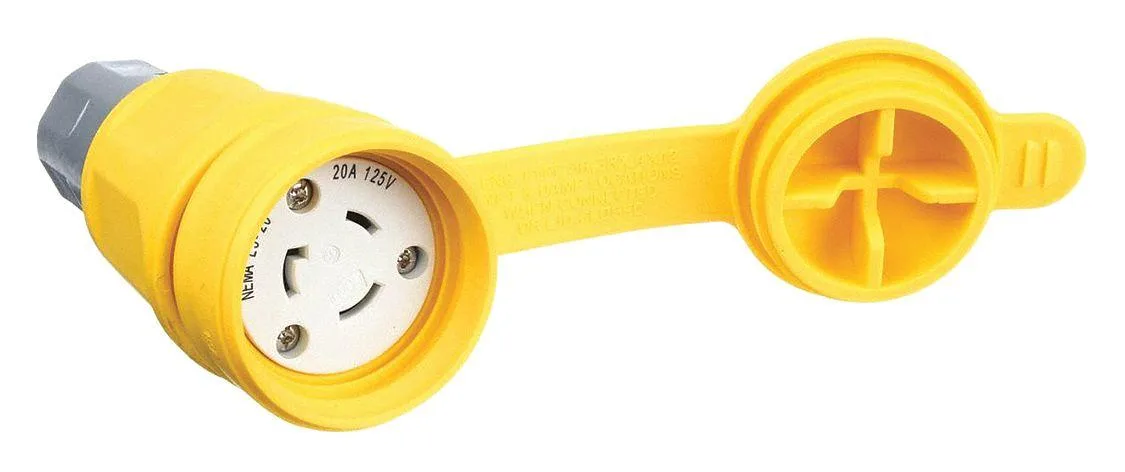 Hubbell Incorporated Hubbell Incorporated HBL27W47 Watertight Locking Connector L5-20R 20A line protection — product photo