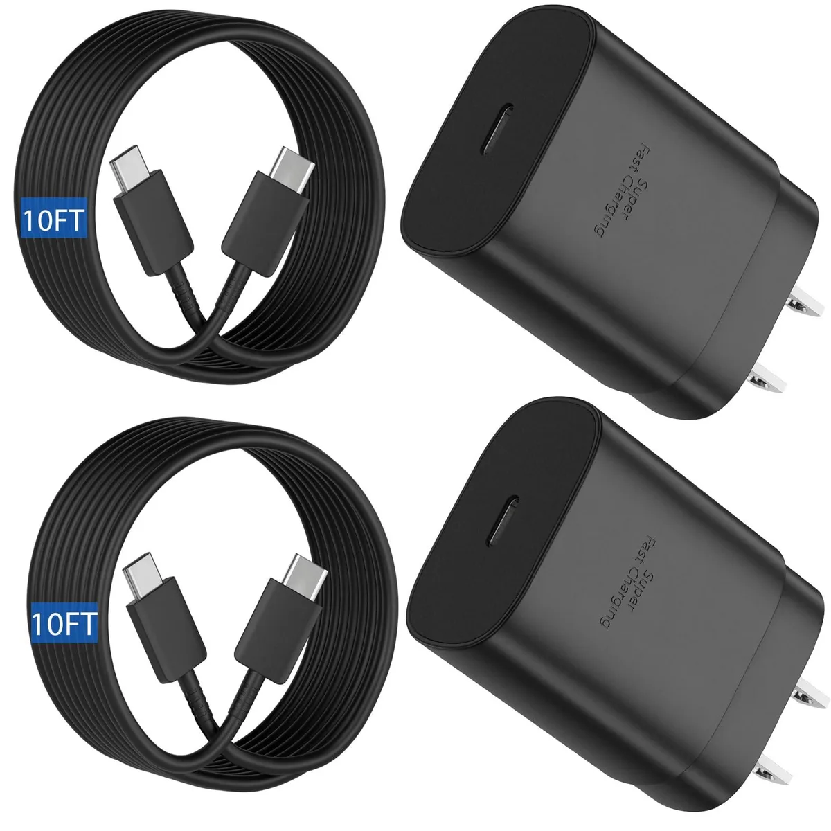 KEHIPI KEHIPI XHD-CR20RY 25W USB charger 10FT cable Black — product photo