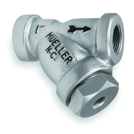 Bronze Y strainer with female NPT threads and perforated stainless screen