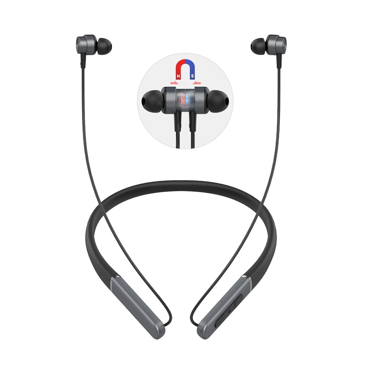  MORMOQUE G2 Pro-001 Bluetooth 5.3 Neckband Earphones 40H 43g Black — product photo