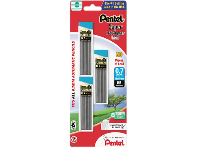 Pentel of America, Ltd. Pentel of America, Ltd. C27BPHB3K6 0.7mm HB Black 90 Leads/Pack pen — product photo