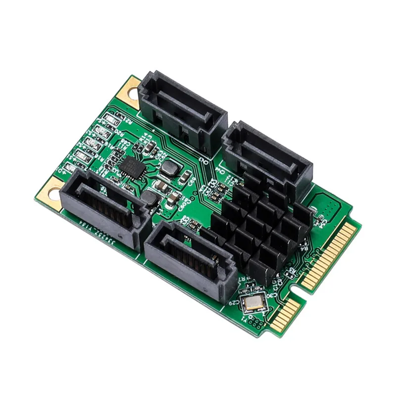 weastlinks weastlinks Mini PCI-E SATA 4 Port 6G 88SE9215 Controller Card — product photo