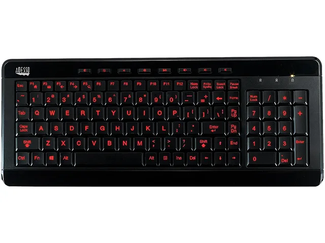 Adesso Adesso AKB-120EB SlimTouch 120 3-Color Illuminated Compact Keyboard — product photo