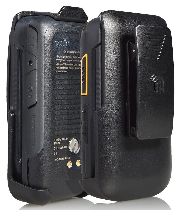 Nakedcellphone Nakedcellphone Belt Clip Holster with Stand Black for Sonim XP3 XP3800 — product photo