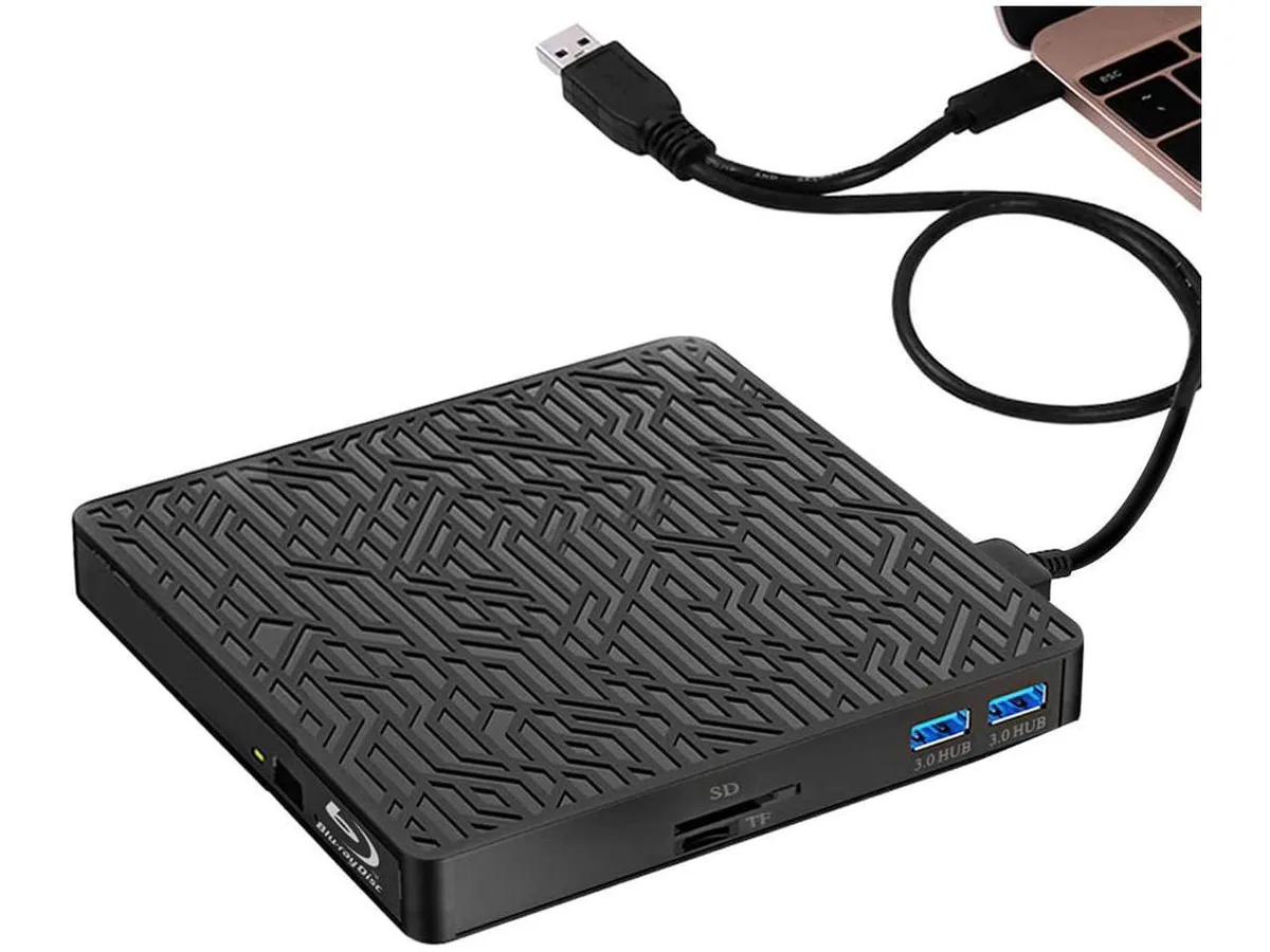 BONAEVER BONAEVER 5-in-1 External Blu-ray Drive USB 3.0 Type-C — product photo