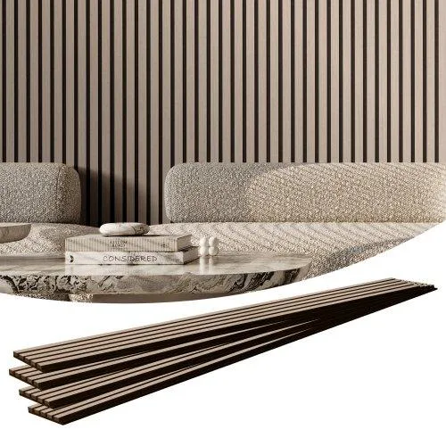 VEVOR VEVOR Wood Slat Acoustic Panels Silverwood 94.5 x 7.9 inch 4 pcs — product photo