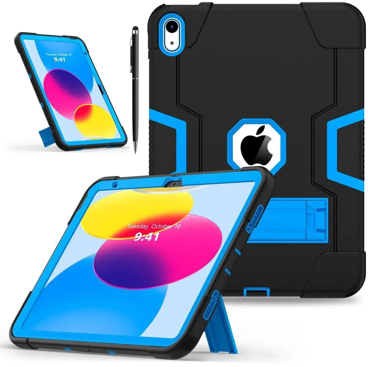 BONAEVER BONAEVER A3360/A3361/A3362 iPad Pro 13 Inch M5 2025 M4 2024 Rugged Case with Kickstand Blue — product photo