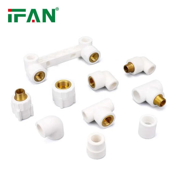 Green PPR pipe fitting with 25mm welding ends
