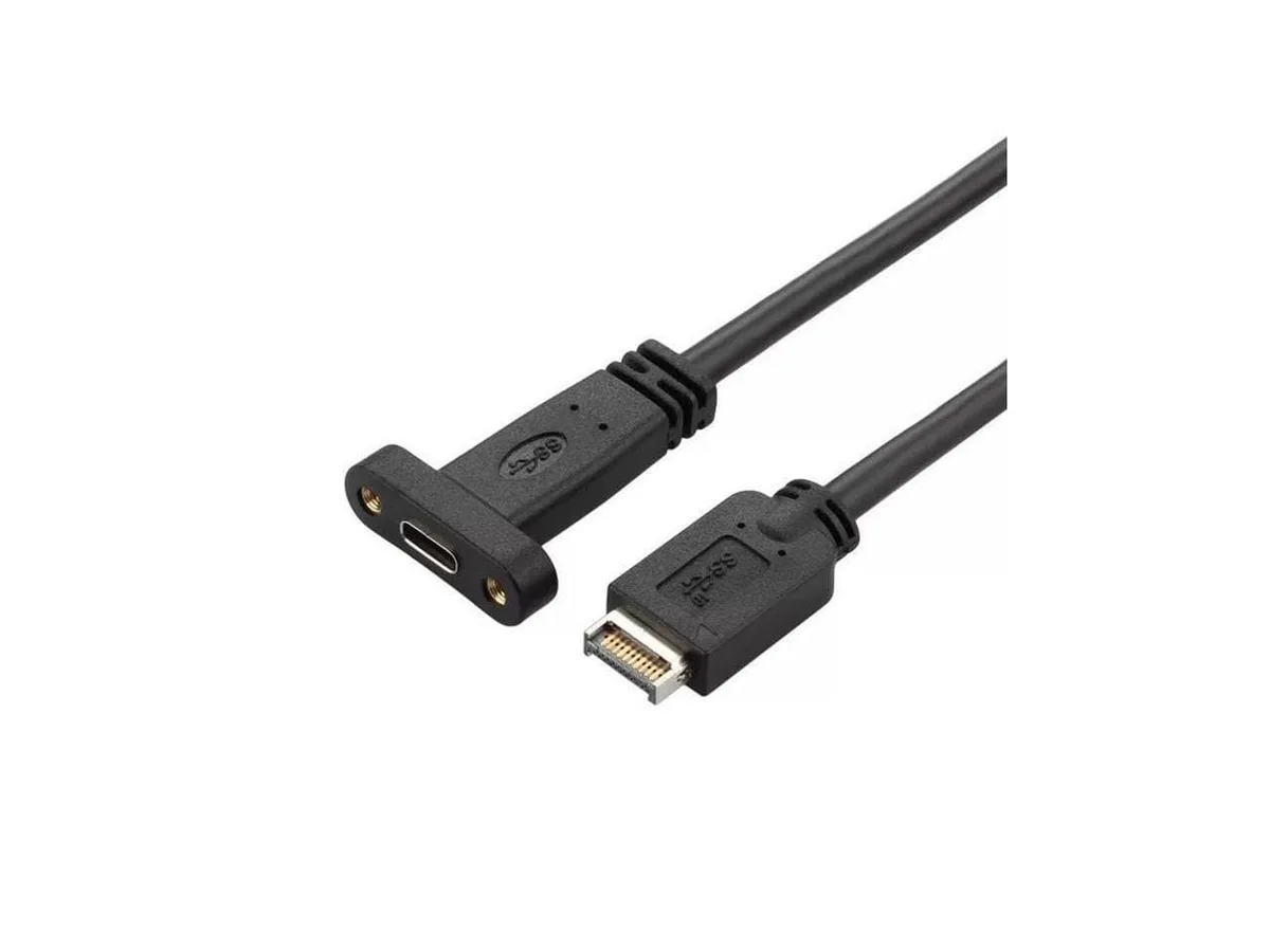 USB 3.1 Type-E header cable with USB-C bracket, 40cm