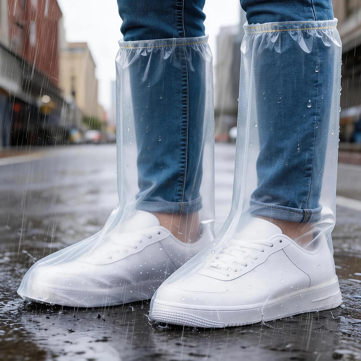  MSHZHZZUOZIX-2 High-Top Waterproof Shoe Covers 10 Pcs XL Size grounds maintenance — product photo