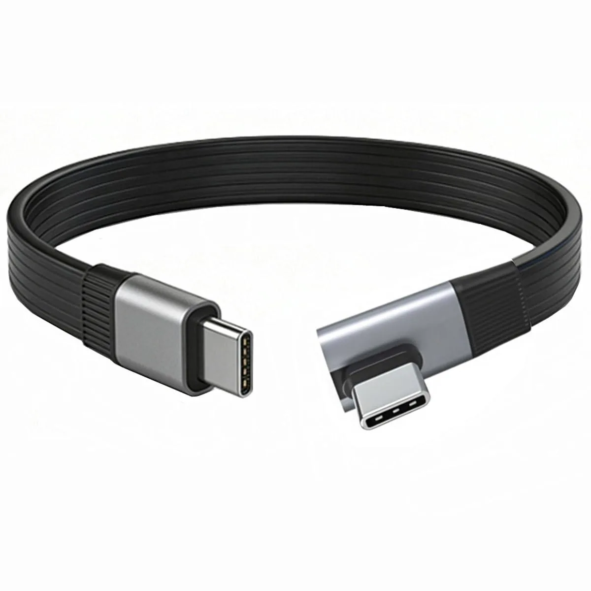 Fervit Fervit USB 5.0 80Gbps 240W 16K 8K 60Hz Flat FPC Male to Male 90° 20cm — product photo