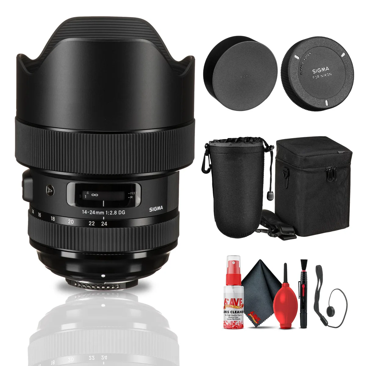 SIGMA SIGMA 14-24mm f/2.8 DG HSM Art Lens for Nikon F Bundle camera lens — product photo