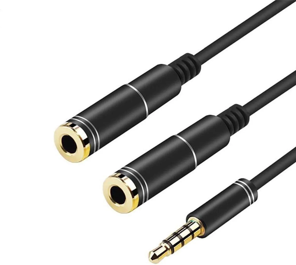 Vszerda Vszerda 3.5 mm 4-Pole Male to 2 Female Splitter 1ft — product photo