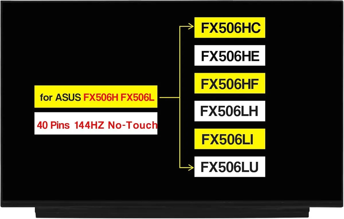 NUOLAISUN NUOLAISUN B156HAN08.4 15.6" FHD 144Hz 40-pin laptop screen — product photo