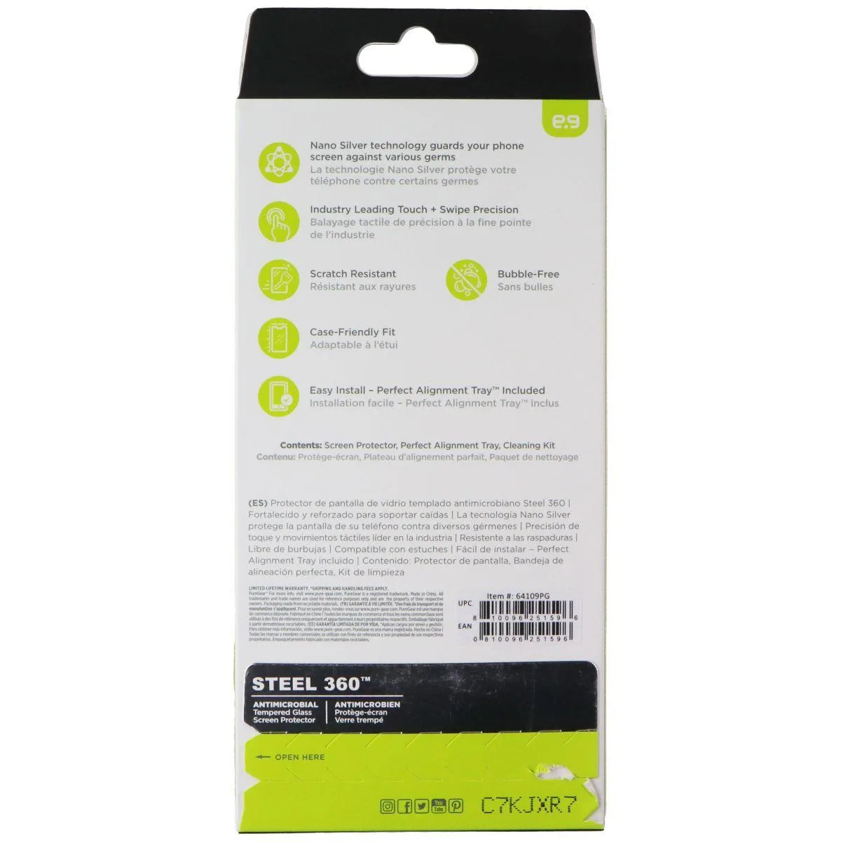 PureGear PureGear Steel 360 Tempered Glass Screen Protector for Motorola Edge (2022) Clear — product photo
